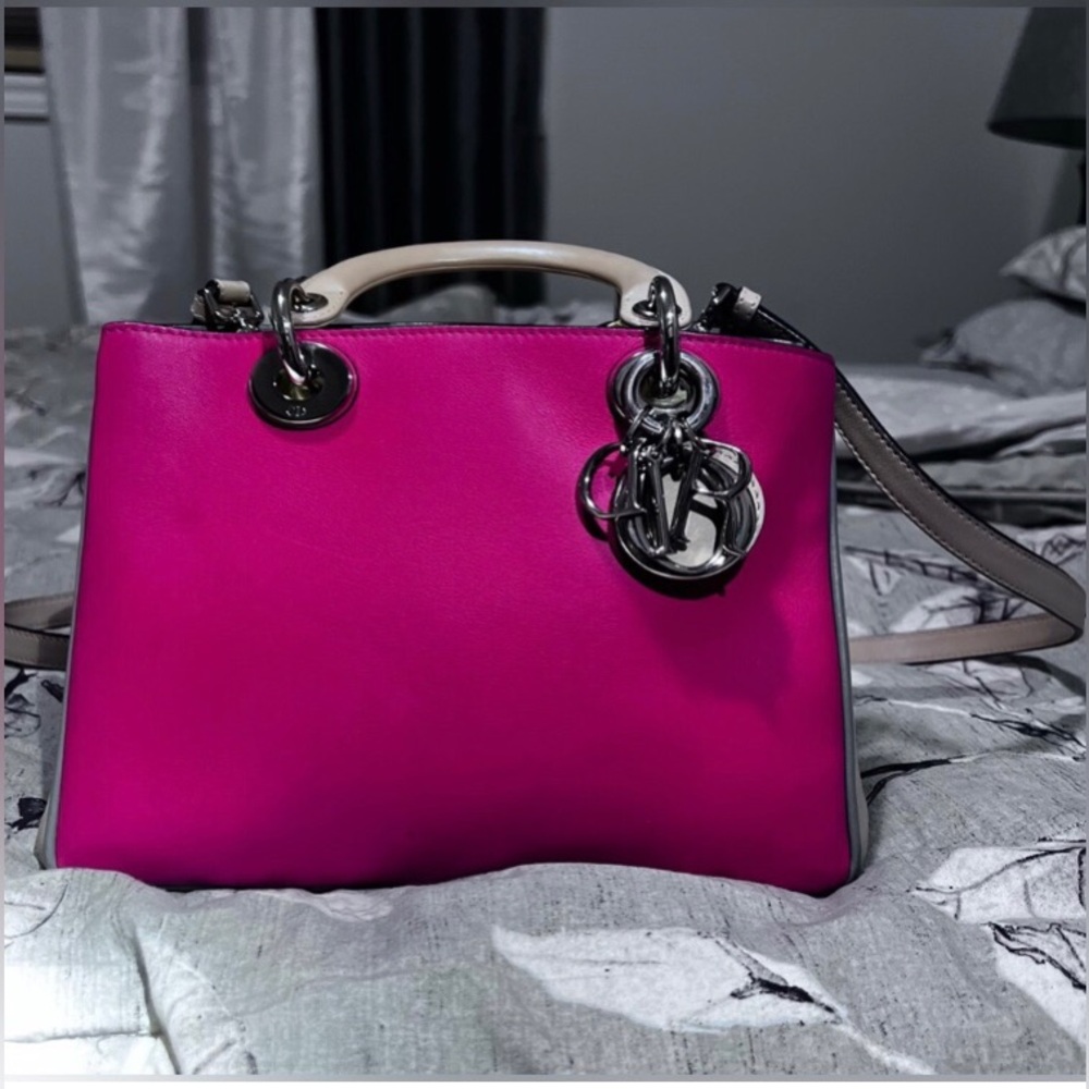 CHRISTIAN DIOR Authentic Fuchsia Pink Diorissimo Tote Bag